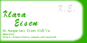 klara eisen business card